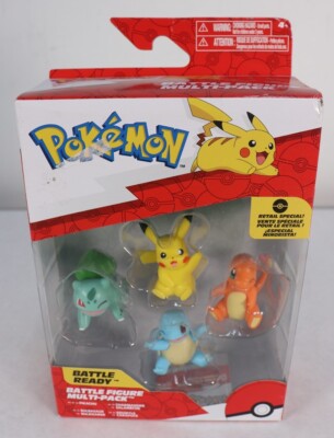Pokemon Battle Figure Multi Pack Pikachu Charmander Bulbasaur Squirtle New