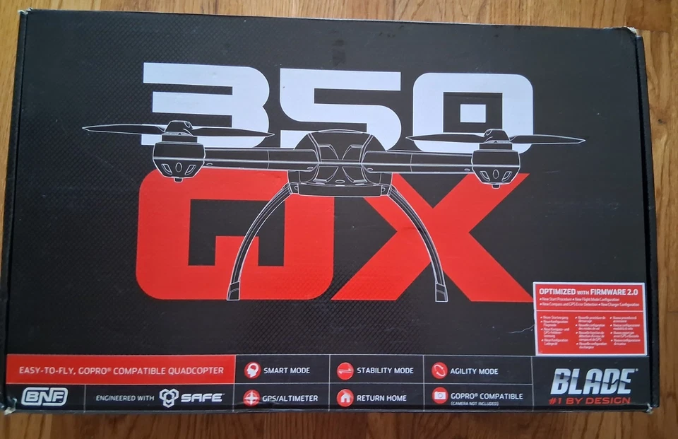 Blade 350 QX Quad Blade Drone (BNF) with Extra Battery Blades & Case New In Box - Image 2 of 4