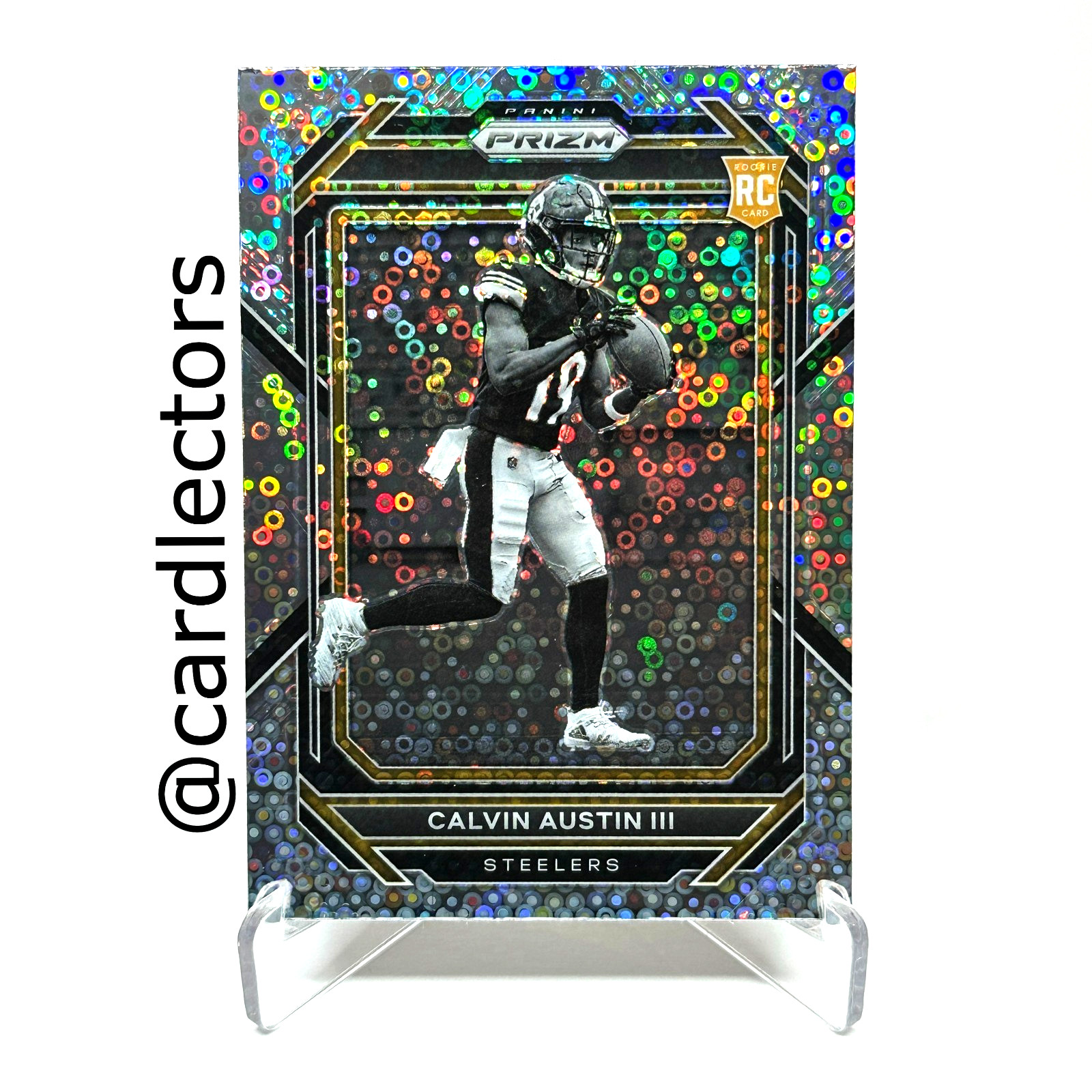 2022 Panini PRIZM CALVIN AUSTIN III #338 RC Variation No Huddle Disco STEELERS