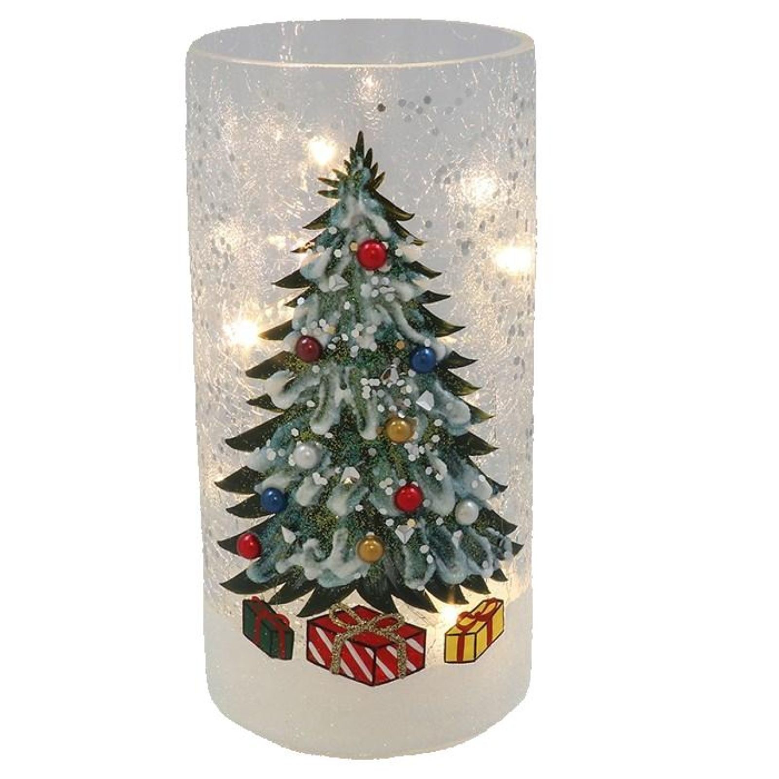 Christmas Tree Crackle Glaze LED Cordless Lamp JD355471