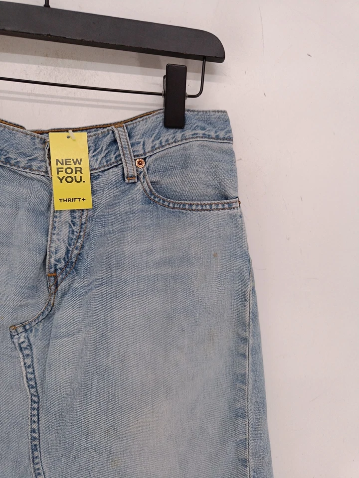 Levi’s Women's Midi Skirt W 30 in Blue 100% Cotton Midi Straight & Pencil - Image 4 of 4