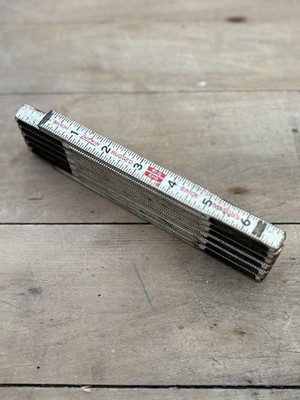 Vintage Brick Masons Wooden Lufkin No 636 Brick Spacing Folding Rule 72 in
