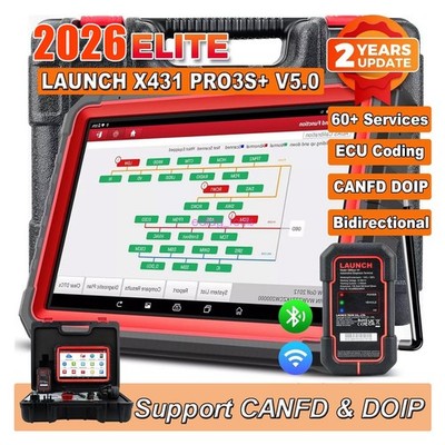 LAUNCH X431 PRO3S+ V5.0 Elite V+5.0 Bidirectional Diagnostic Scanner Key Coding