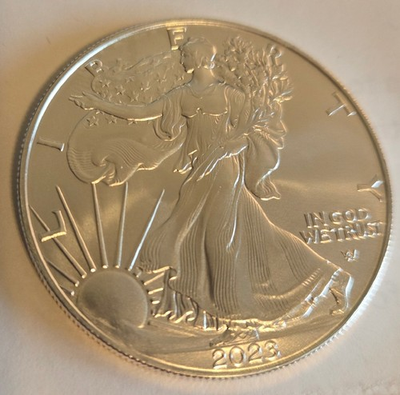 #ad 2023 Silver American Eagle 1 oz . Silver Uncertified BU Free Shipping $21.12