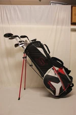 Strata Tour Club Set Driver 1-3W 4&5H 6-8 PW 60 Putter Graphite R Flex in Bag B1