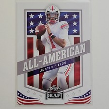Justin Fields 2021 Leaf Draft All-American Rookie White #49