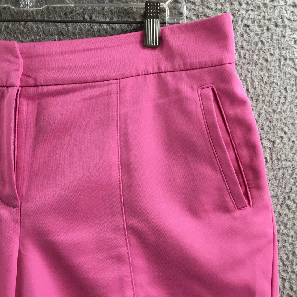 Izod Golf Chino Shorts Women 16 Pink Polyester Hi-Rise Flat Front Zip Fly Pocket - Image 3 of 4