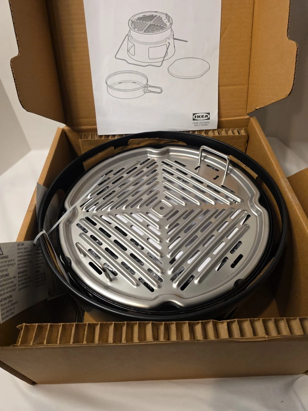 IKEA Kaseberga Portable Charcoal BBQ Barbecue Grill, Black/Steel 105.141.17 New
Opens in a new windo