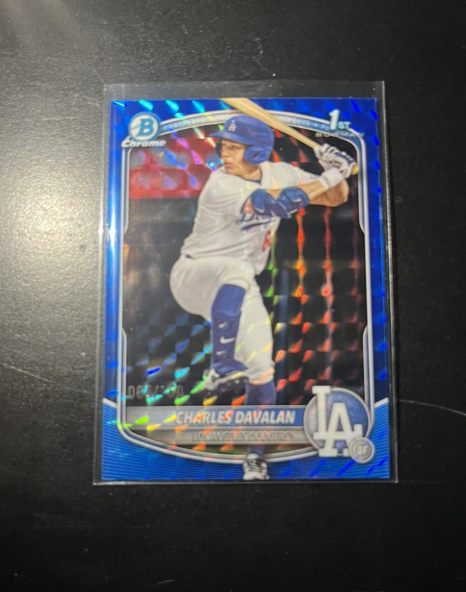 2025 Bowman Chrome Draft Charles Davalan 1st Blue /150 #BDC-96 Dodgers