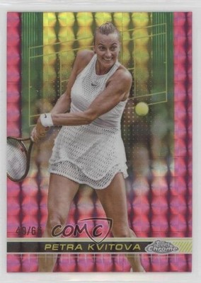 2024 Topps Chrome Pink Geometric Refractor 49/65 Petra Kvitova Rookie RC 1cc7