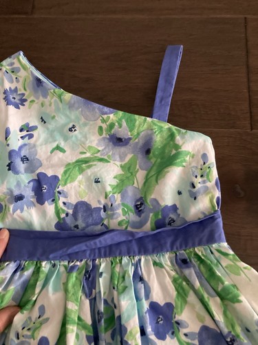 Gymboree Blue, green and white formal floral spring dress size 5 - Picture 2 of 5