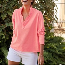 Frank  Eileen Patrick Popover Top Women Medium English Countryside Clean Girl