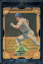 MIKE PIAZZA 1998 Leaf Fractal Materials Z-Axis Die-Cut /20 - DODGERS HOF