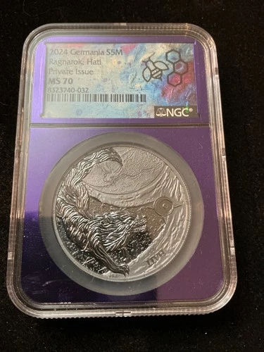 2024 Germania Mint 1 Oz Silver - Ragnarok Hati Fantasy Issue - NGC MS70