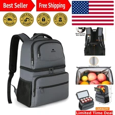 Cooler Backpack, 26 Cans Insulated Lunch Backpack for Men Women, Leakproof Do...