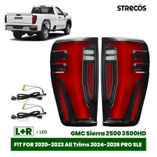 Upgrade LED Tail Light For 2020-2026 GMC SIERRA 2500 3500 Pair Black Left+Right