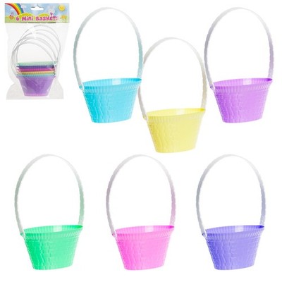 Ostern Mini Plastikeimer mit Griffen 6er Set Eiersuche Geschenkkörbe