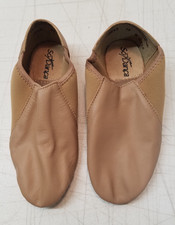 So Danca Jazz Dance Shoes Sz 4.5L JZ-43 Caramel Leather Pre Arch Split Sole 3999