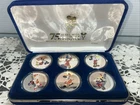 Disney Mickey Mouse 75th Anniversary Proof Silver Medallions 6 Coin Set MK75