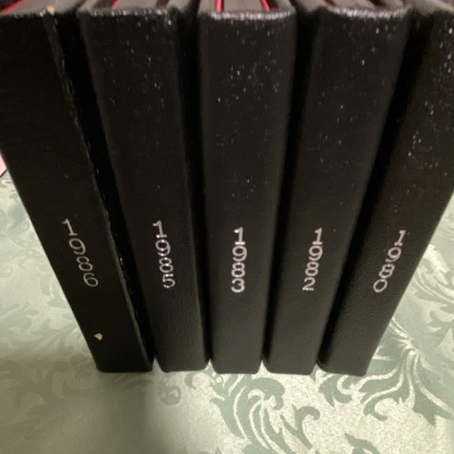 5 Canadian proof sets 1980 82 83 85 86 with 50 % silver dollar.