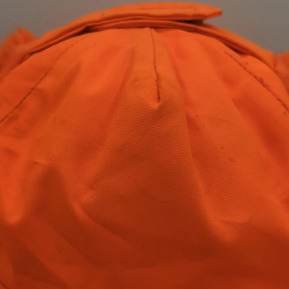 Sombrero Trampero Naranja Aislante Columbia Gore-tex De Colección con Orejeras Hecho en EE. UU. Foto 3 de 4