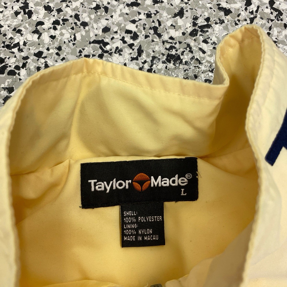 TaylorMade 蛍光イエロー ジャケット Vintage Taylormade Jacket Mens L Yellow Golf Windbreaker