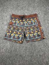 prAna Board Shorts Mens 34 Multicolor Aztec Geometric Swim Trunks Beach Surf