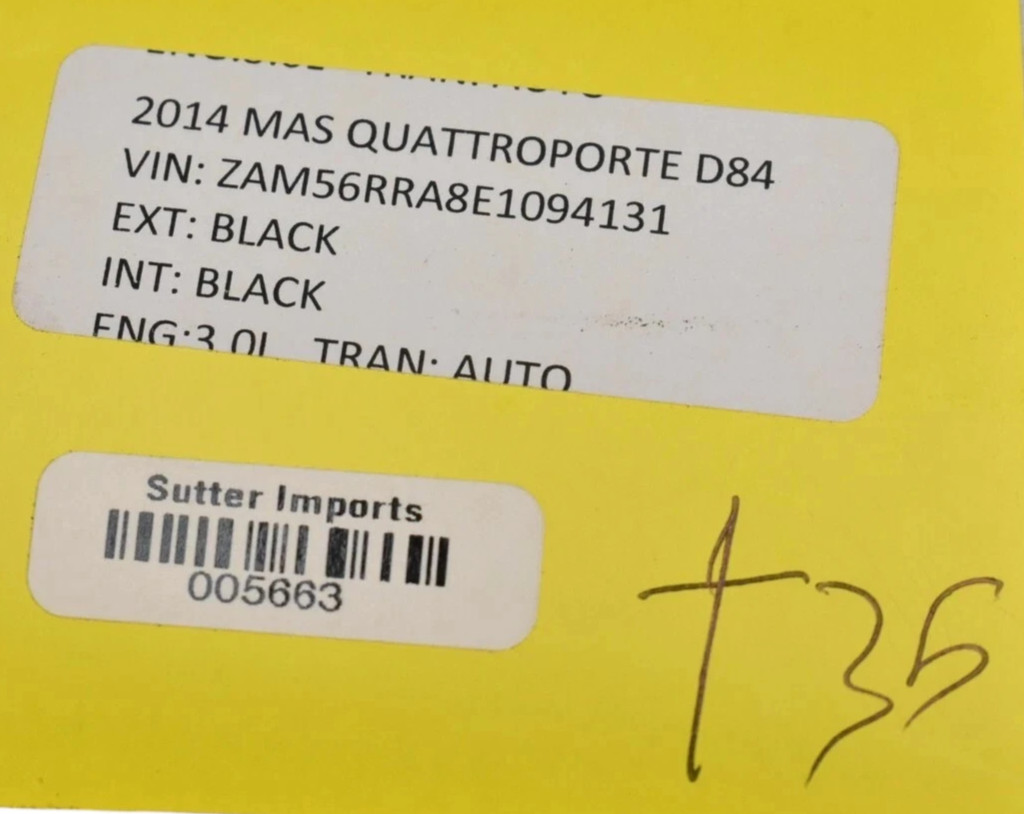 14-20 Maserati Quattroporte Rear Left Door Window Belt Molding 670009936 Oem