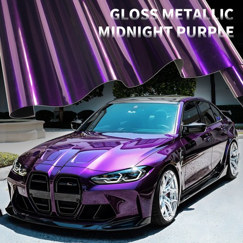 152x50CM High Glossy Metallic Midnight Purple Wraping Vinyl Wrap Sticker for Car - Picture 12 of 18