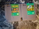 Adventure Island 1 + II 2 Nintendo NES Authentic Tested Contacts Cleaned