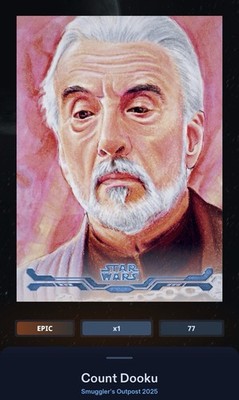 Count Dooku Stellar Art 250cc Blue Star Wars Card Trader Smuggler s Outpost