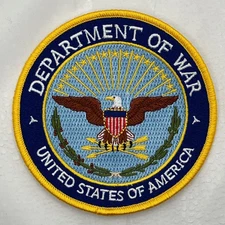 Jacket patch:  DEPARTMENT OF WAR UNITED STATES OF AMERICA