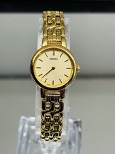 Vintage Seiko Women s Quartz Watch Gold Tone 20mm Japan New Battery Runs