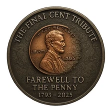 U.S. Penny 1793–2025 Tribute Commemorative Coin 2025 Final Sent Challange Coin