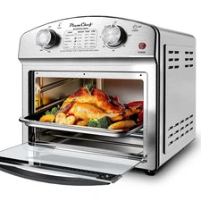13QT Air Fryer Oven Combo 7-in-1 Convection Toaster Broil Bake Stainless Steel