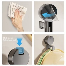 No Punching Washbasin Hook Basin Organizers Robes Towel Hook Easily to Install