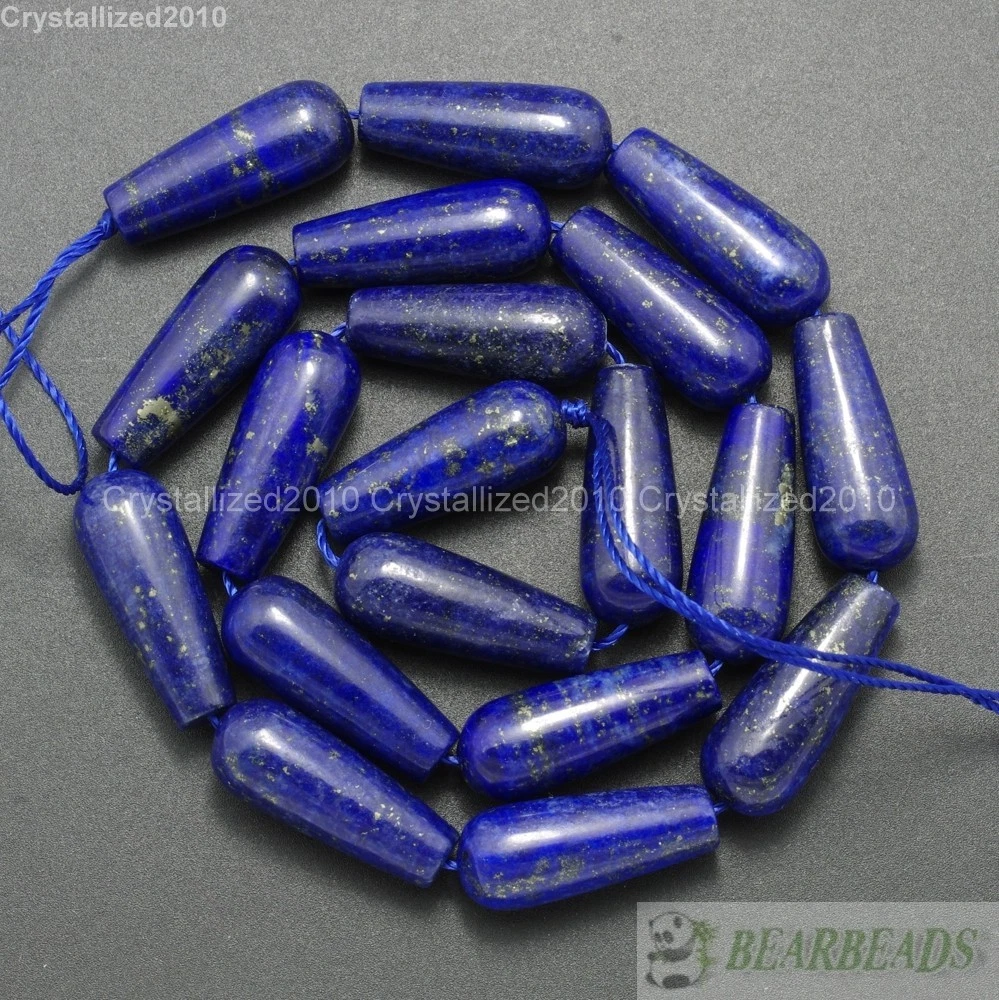 Natural Lapis Lazuli Gemstone Tear Drop Beads 8mm 10mm 12mm 14mm 16mm 20mm 16"