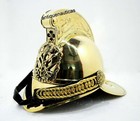 Casque portable vintage de pompier chef marine en laiton finition dorée de...