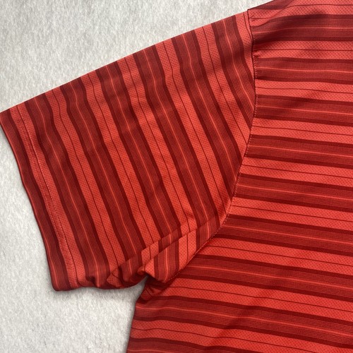 PGA Tour Airflux Performance Men's Red Striped Golf Polo Shirt XXL Embroidered - Picture 6 of 20
