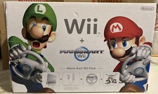 Nintendo Wii Mario Kart Pack With Remote Wii Wheel versione italiana con scatola
