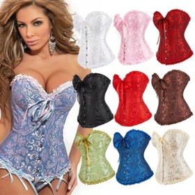 Size 6-24 Women Overbust Boned White Corset Top Burlesque Basque Push Up Costume