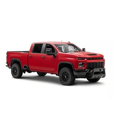 Black Horse Front Bull Bar Brush Bar Wskid Black Fit 2020-2024 Silverado 2500hd