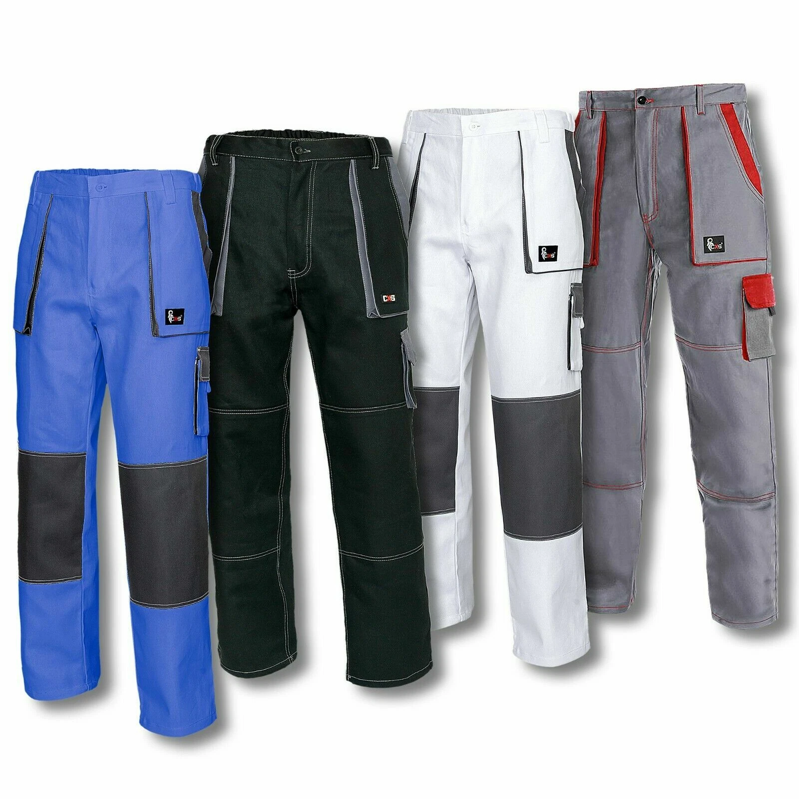 Men Work Trousers Pants, Painters, Decorators, New Cotton BLACK,WHITE,BLUE,GREY
Opens in a new windo
