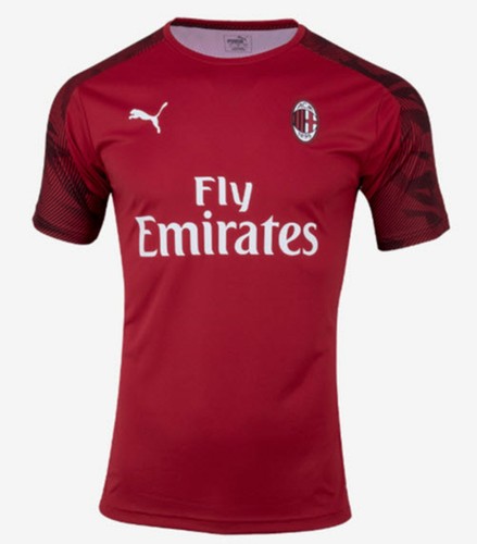 Training Red Soccer Tee Top ACM Jersey 