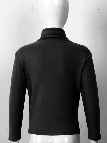 Kids Girls And Boys Warm Top Elastic Underwear Long Sleeve Stand Collar Top - Picture 17 of 81