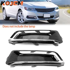 Driver Passenger Side Fog Lights Cover Bezel Set For 2014-2020 Chevrolet Impala