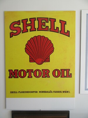 Shell Wien Motor Oil  Werbetafel Reprint Tafel 50x70cm für Dekoration