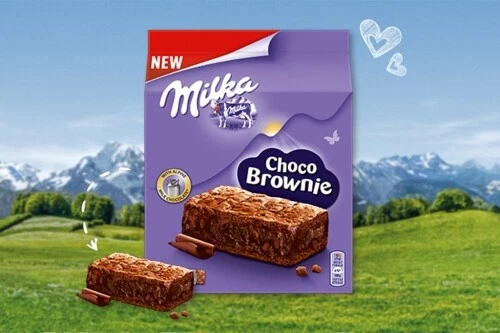 MILKA CHOCO BROWNIE - CHOCOLATE CAKE - 6x25G = 150G - BARS COOKIE DELICIOUS