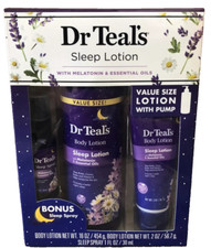   NEW   Dr Teals Pump Lotion  Sleep Spray Kit 3 pc Gift Set   ESSENTIAL OILS   