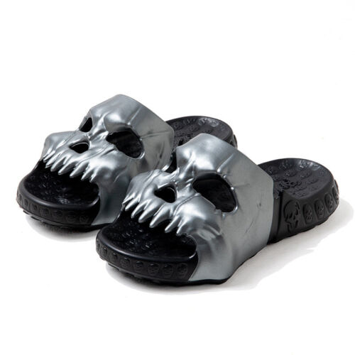 NEU Sommer Schädel Hausschuhe Männer Frauen Horror Pantoletten Strand Halloween Neuheit Sandale - Bild 10 von 10